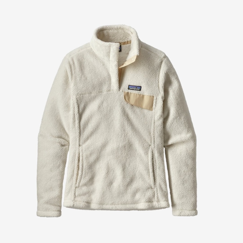 Cream Ivory Patagonia retool snap t fleece pullover